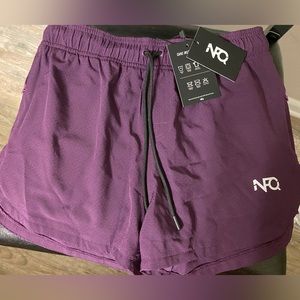 NFQ Women’s Berry Laser Cut Training Shorts. Built in Liner. Size medium.